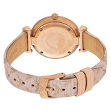 Emporio Armani Analog Grey Dial Pink Leather Strap Watch For Women - AR11126