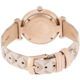 Emporio Armani Analog Grey Dial Pink Leather Strap Watch For Women - AR11126