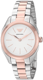 Emporio Armani Analog White Dial Two Tone Steel Strap Watch For Women - AR11029