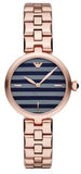 Emporio Armani Arianna Quartz Grey Dial Rose Gold Steel Strap Watch For Women - AR11220