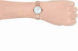 Emporio Armani Arianna White Mother of Pearl Dial Rose Gold Steel Strap Watch For Women - AR11236