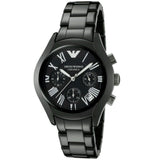 Emporio Armani Black Ceramic Dial Ceramic Strap Watch For Women - AR1401