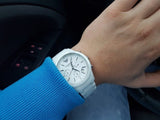 Emporio Armani Ceramica Chronograph White Dial White Strap Watch For Men - AR1453