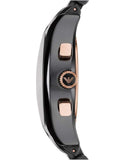Emporio Armani Chronograph Black Ceramic Stainless Steel Dial Watch For Women - AR1411