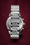 Emporio Armani Chronograph Blue Dial Silver Steel Strap Watch For Men - AR1942