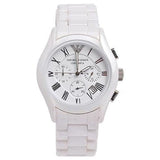 Emporio Armani Chronograph Ceramic White Dial Watch For Women - AR1403