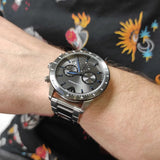 Emporio Armani Chronograph Grey Dial Two Tone Steel Strap Watch For Men - AR11391