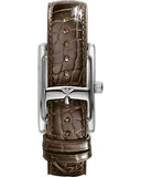 Emporio Armani Classic Beige Dial Brown Leather Strap Watch For Women - AR0155