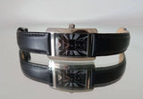 Emporio Armani Classic Black Dial Black Leather Strap Watch For Women - AR0144