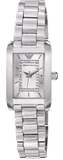 Emporio Armani Classic Diamonds Silver Dial Silver Steel Strap Watch For Women - AR3170