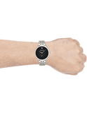 Emporio Armani Classic Quartz Black Dial Silver Steel Strap Watch For Men - AR11161
