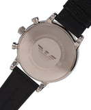 Emporio Armani Classic Quartz Chronograph White Dial Black Leather Strap Watch For Men - AR1807