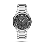 Emporio Armani Classic Quartz Grey Dial Silver Steel Strap Watch For Men - AR11134