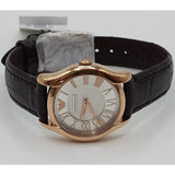 Emporio Armani Classic White Dial Brown Leather Strap Watch For Men - AR9035