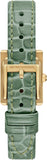 Emporio Armani Classic White Dial Green Leather Strap Watch for Women - AR11661