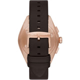 Emporio Armani Claudio Chronograph Blue Dial Brown Leather Strap Watch For Men - AR11554