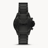 Emporio Armani Diver Chronograph Black Dial Black Steel Strap Watch For Men - AR80050