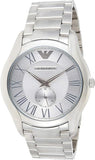 Emporio Armani Dress Quartz Silver Dial Silver Steel Strap Watch For Men - AR11084