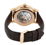 Emporio Armani Epoca White Skeletal Dial Black Leather Strap Watch For Men - AR2073