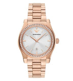 Emporio Armani Federica Analog Mother of Pearl Dial Rose Gold Steel Strap Watch for Women - AR11558