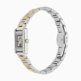 Emporio Armani Genni Crystals Silver Dial Two Tone Steel Strap Watch for Women - AR11704