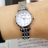 Emporio Armani Gianni Blue Dial Silver Steel Strap Watch For Women - AR1961