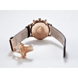 Emporio Armani Gianni Classic Chronograph White Dial Brown Leather Strap Watch For Men - AR0398