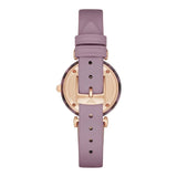 Emporio Armani Gianni Mother of Pearl Dial Purple Leather Strap Watch For Women - AR11003