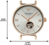 Emporio Armani Gianni T-Bar Analog White Dial Two Tone Steel Strap Watch For Women - AR60019