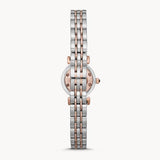 Emporio Armani Gianni T Bar Quartz Blue Dial Two Tone Steel Strap Watch For Women - AR11222