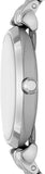 Emporio Armani Gianni T-Bar Quartz Silver Dial Silver Steel Strap Watch For Women - AR11445
