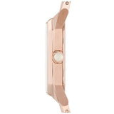 Emporio Armani Giola White Mother of Pearl Dial Rose Gold Steel Strap Watch For Women - AR11147
