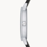 Emporio Armani Kappa Analog Quartz Black Dial Black Leather Strap Watch For Men - AR11013