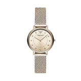 Emporio Armani Kappa Pink Dial Pink Mesh Bracelet Watch For Women - AR11129