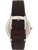 Emporio Armani Kappa Quartz Black Dial Brown Leather Strap Watch For Men - AR11153