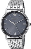 Emporio Armani Kappa Quartz Grey Dial Silver Mesh Bracelet Watch For Men - AR11068