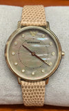 Emporio Armani Kappa Quartz Mother of Pearl Taupe Dial Brown Leather Strap Watch For Men - AR11151