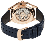 Emporio Armani Luigi Automatic Silver Dial Black Leather Strap Watch For Men - AR60013