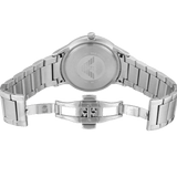 Emporio Armani Luigi Quartz Black Dial Silver Steel Strap Watch For Men - AR2499