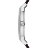 Emporio Armani Luigi Quartz Gray Dial Brown Leather Strap Watch For Men - AR1996