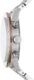 Emporio Armani Mario Chronograph Beige Dial Silver Steel Strap Watch For Men - AR11352