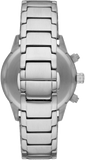 Emporio Armani Mario Chronograph Blue Dial Silver Steel Strap Watch For Men - AR11306
