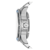 Emporio Armani Meccanico Automatic Blue Dial Silver Steel Strap Watch For Men - AR60059