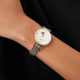 Emporio Armani Meccanico Automatic Mother of Pearl Dial Two Tone Steel Strap Watch For Women - AR60049