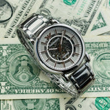Emporio Armani Meccanico Automatic Silver Dial Silver Steel Strap Watch for Men - AR60006