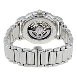 Emporio Armani Meccanico Skeleton Silver Dial Silver Steel Strap Watch For Men - AR1980