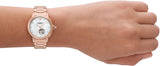 Emporio Armani Mia Meccanico Mother of Pearl Dial Rose Gold Steel Strap Watch for Women - AR60072