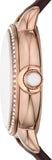 Emporio Armani Mia Moonphase Silver Dial Brown Leather Strap Watch For Women - AR11568