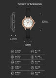 Emporio Armani Mia Mother of Pearl Dial Black Leather Strap Watch for Women - AR11598