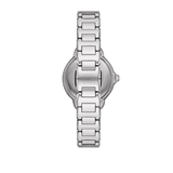 Emporio Armani Mia Three Crystals Silver Dial Silver Steel Strap Watch For Women - AR11632